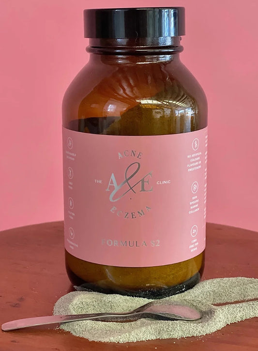 Formula S2 (zinc,vitamin C,spirulina,silica and skin specific marine collagen)